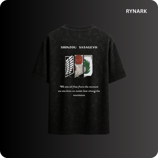 Shinzou wo Sasageyo- Oversized T shirt