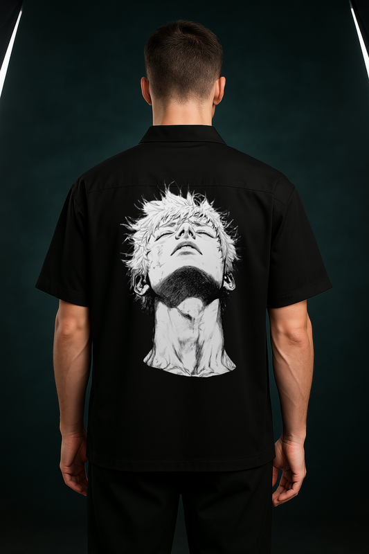 Oversized Anime Shirt – Japanese Typography & Manga Art